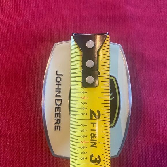 JOHN DEERE TAN CONSTRUCTION LOGO Belt Buckle, NEW Spe Cast RARE - Picture 12 of 12